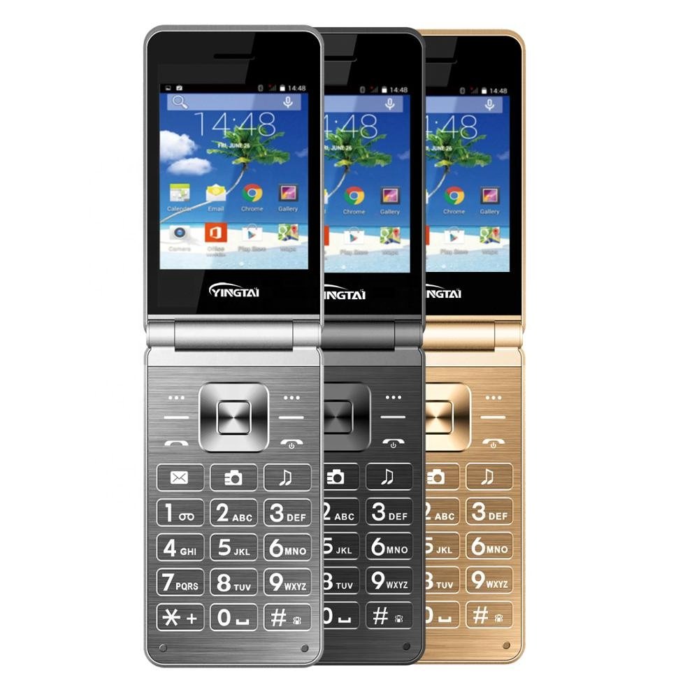2.8 inch large screen 3G flip feature basic phone unlocked cellphone with factory price